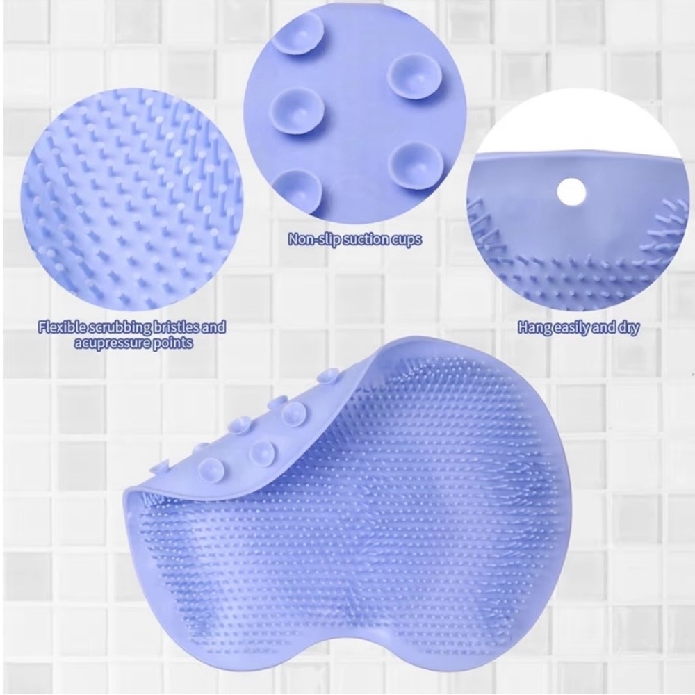 Foot Shower Massager Silicone Scrubbing Matt. One Size 11.8 inches